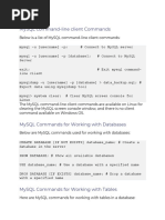 MySQL Command