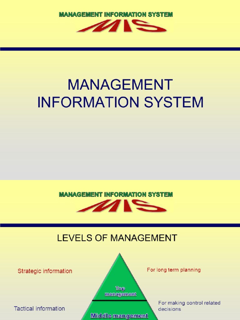 Management Information System - PPT Download | PDF