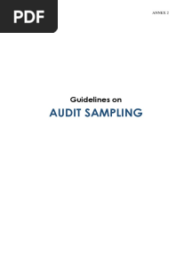 Guidelines On Audit Sampling