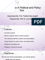 8-1 Research As A Political and Policy Tool