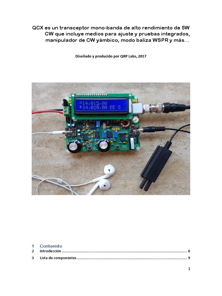 QCX KIT Manual Castellano PDF Circuito integrado Amplificador