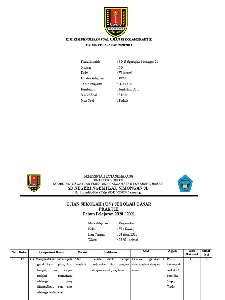 Kisi2 Ujian Praktik Or 2021 Pdf