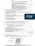 2001 Biology Paper I Marking Scheme