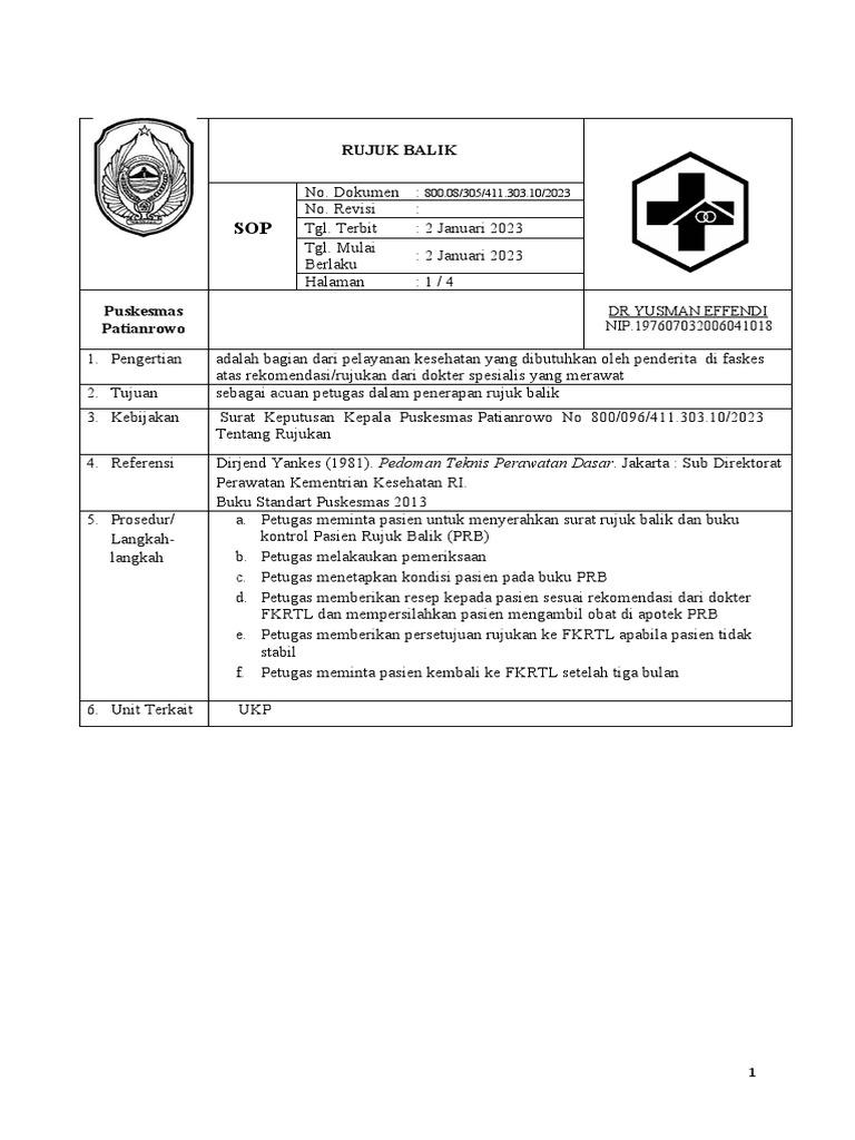 Sop Rujuk Balik | PDF | Sains & Matematika