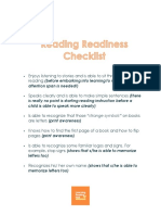 ReadingReadiness Checklist