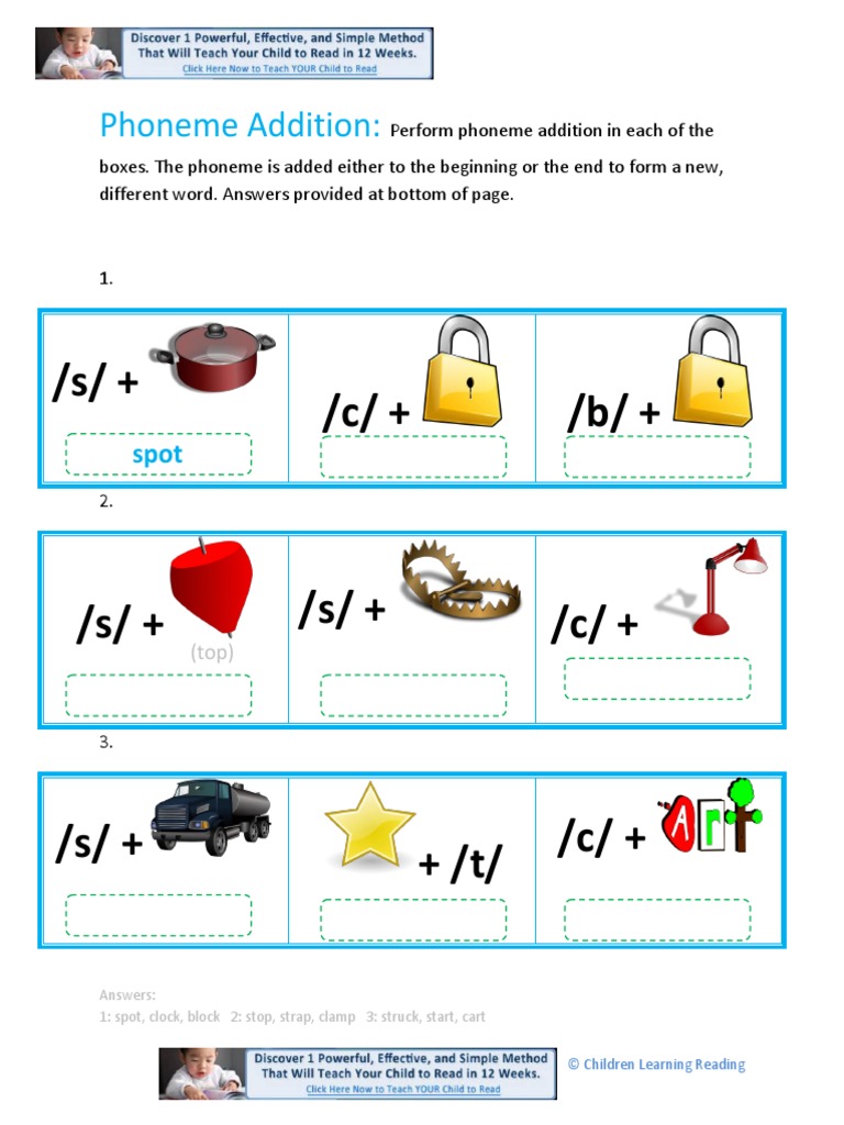 Learning to read worksheets pdf linguistics