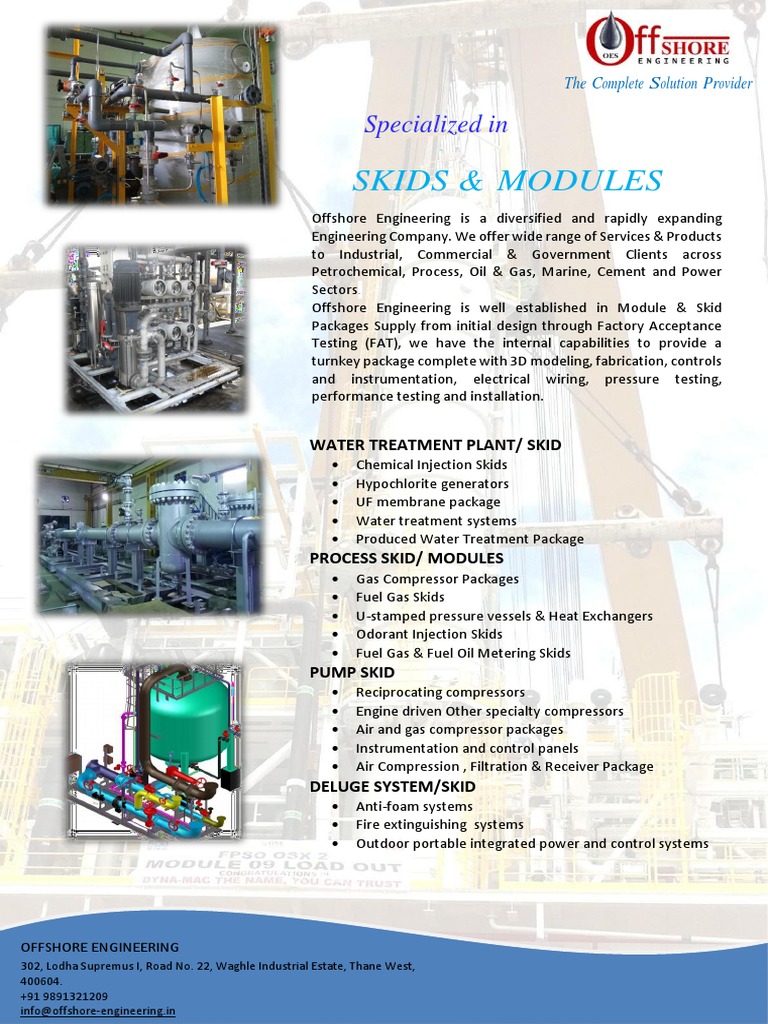 Offshore Skid Modules PDF Engineering Physical Sciences