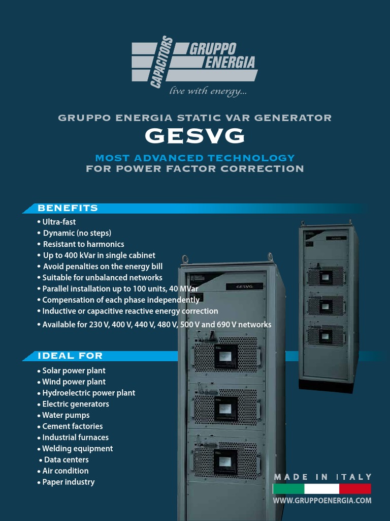 Advanced Static Var Generator GESVG | PDF | Capacitor | Ac Power