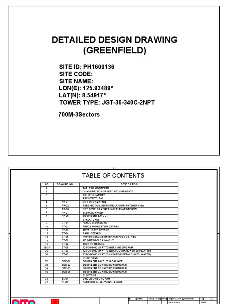 Dito Tower Plan PDF High Voltage Insulator (Electricity)