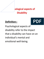Psychological Aspects of Disability