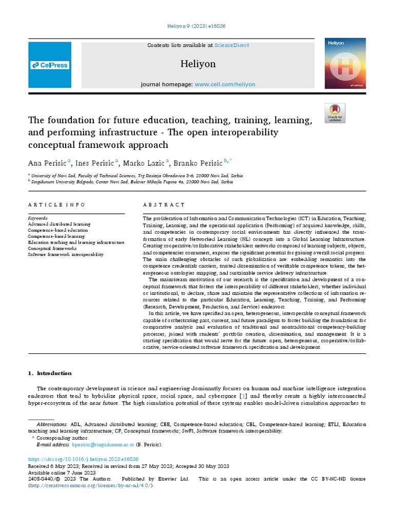 Foundations for Future Education Framework | PDF | Science ...