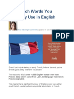 French Words You Regularly Use in English