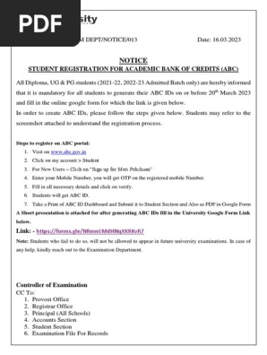 13. Notice - ABC Registration