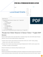 Contoh Soal & Pembahasan Besaran & Satuan Tingkat SMP