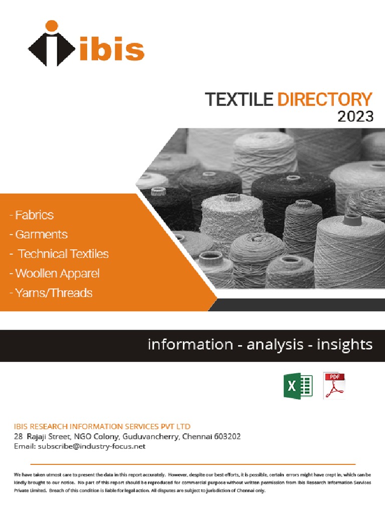 Indian Textiles Directory 2023 | PDF | Textiles | Textile Industry