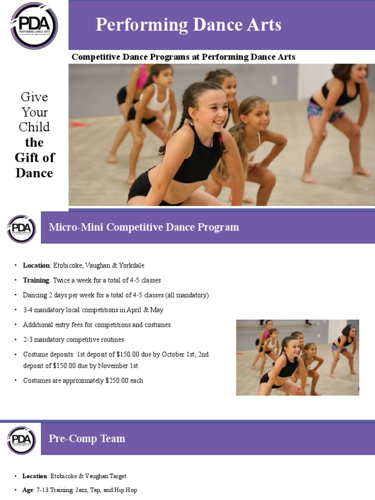 PDA Competitive Dance Programs | PDF | Competitive Dance | Dances