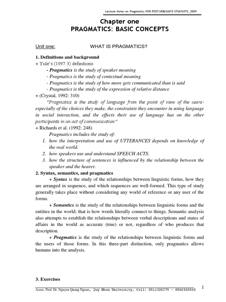 Understanding Pragmatics in Language | PDF | Language Mechanics ...
