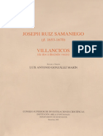 Joseph Ruiz Samaniego (Fl. 1653-1670) Villancicos (De Dos A Dieciséis Voces)