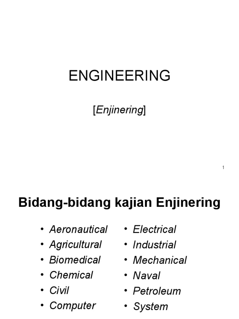 Engineering: (Enjinering) | PDF