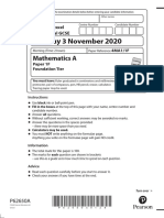 01a Igcse Maths 4ma1 1f November 2020 Examination Paper