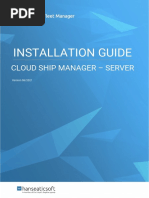 Cloud Ship Manager Installation - Server - Via Internet