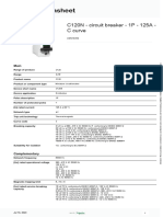 Product Datasheet: C120N - Circuit Breaker - 1P - 125A - C Curve