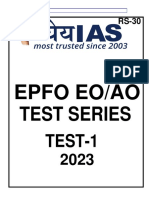 Epfo Test 1 Dhyeya