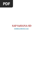 SAP S4HANA SD GST