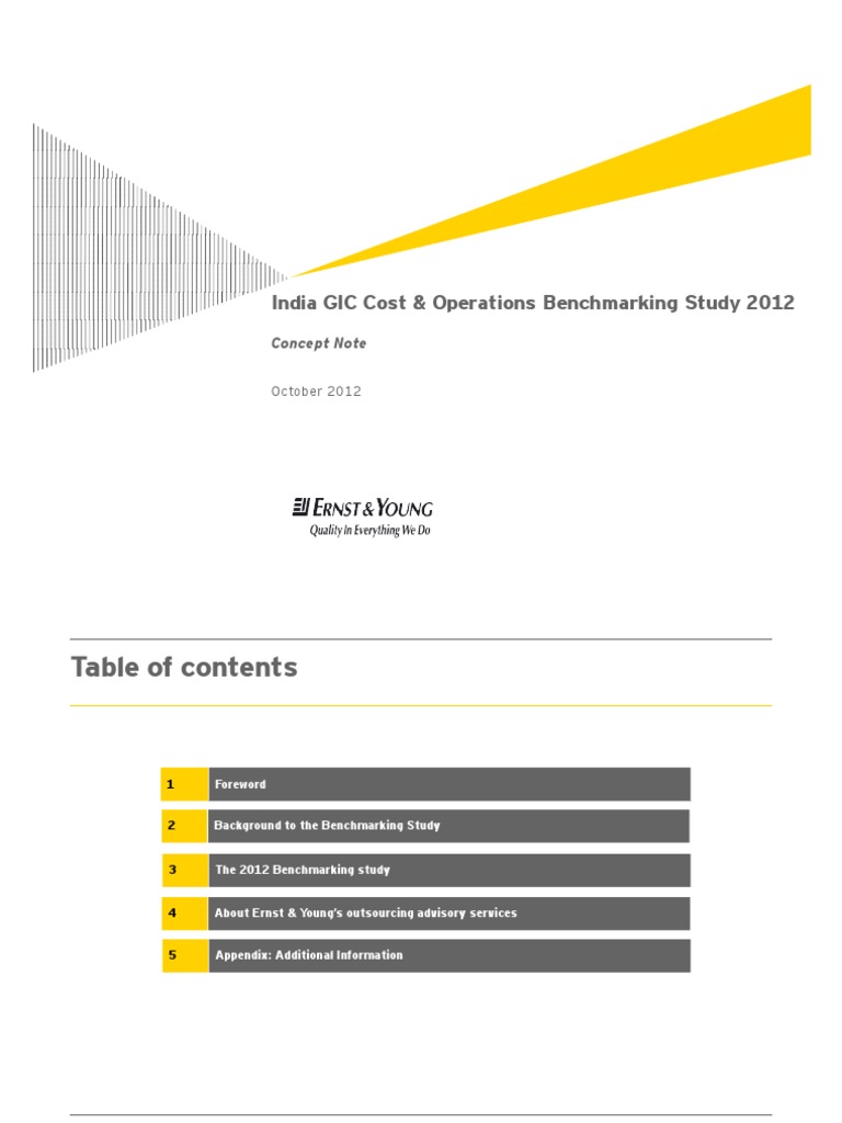 Concept Note - India GIC Cost & Operations Benchmarking Study 2012 ...