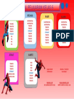 Template Jadwal Pelajaran SPIDERMAN