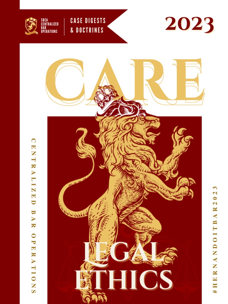 Legal Ethics Care 2023 PDF Lawyer Practice Of Law
