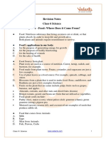 Food - Where Does It Come From Class 6 Notes CBSE Science Chapter 1 (PDF)