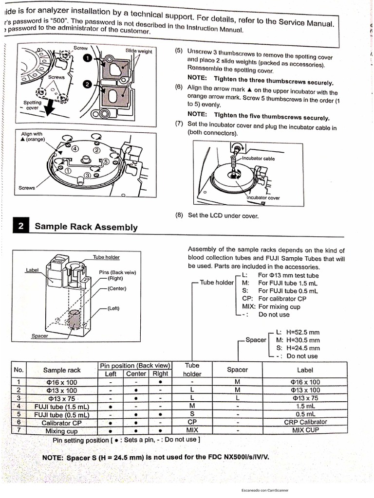 Configuración de Racks - Fuji | PDF