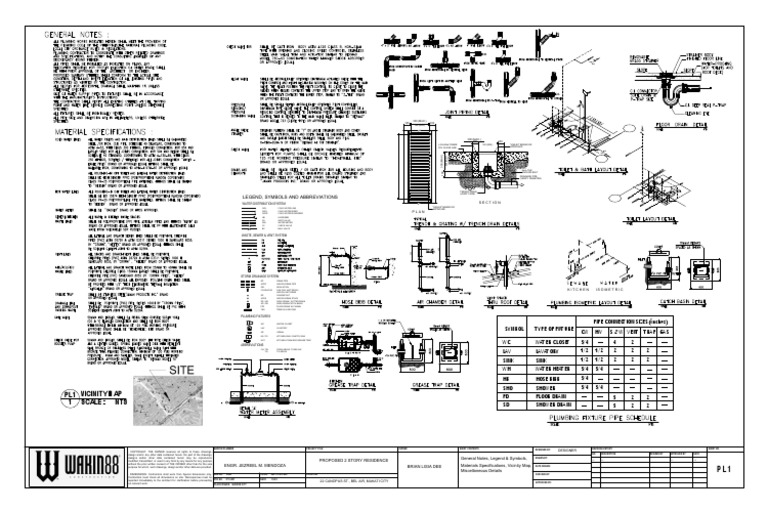 P1 2 Storey Res 7 20 23 | PDF | Plumbing | Storm Drain