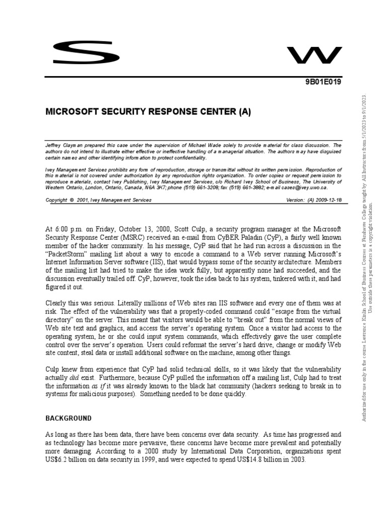 S23 comp 6049 module 9 microsoft security response centre a pdf