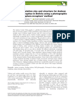 Ibis - 2018 - M Ndez - Assessing Population Size and Structure For Andean Condor Vultur Gryphus in Bolivia Using A