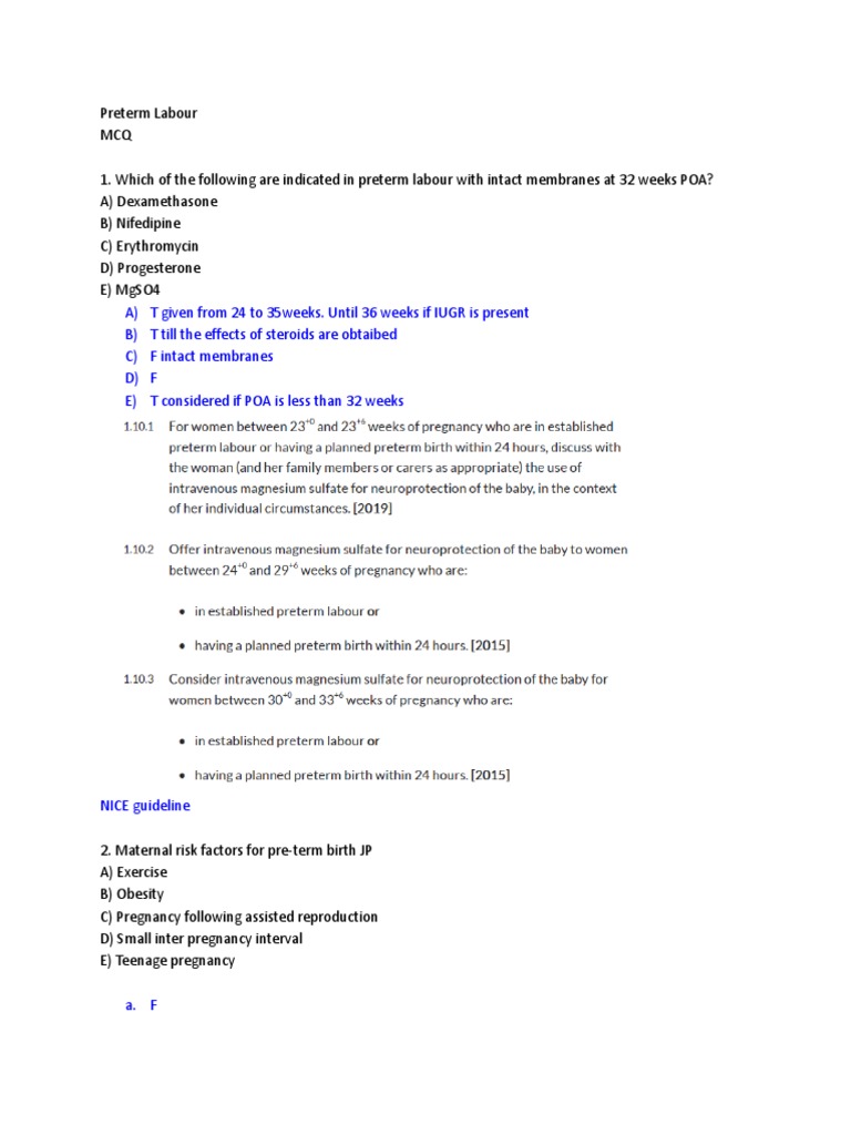 Preterm Labour | PDF | Preterm Birth | Childbirth