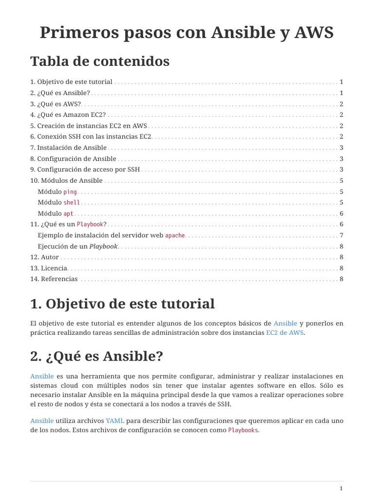 Taller Ansible Aws | PDF | Computación en la nube | Servicios web de Amazon