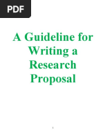 A Guideline For Writing A Research Proposal