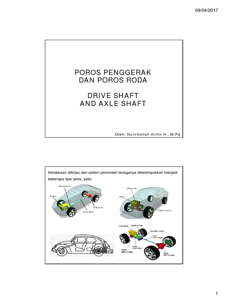 Poros Penggerak dan Axle Shaft Kendaraan | PDF