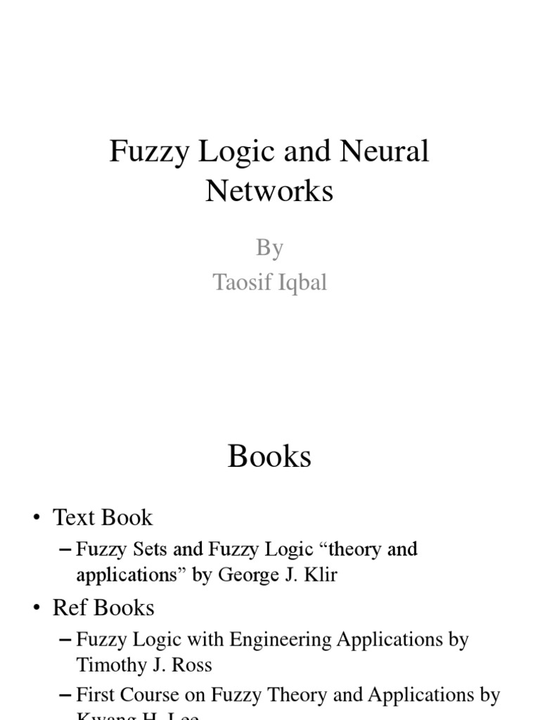 Fuzzy Logic and Neural Networks Overview | PDF | Fuzzy Logic | Logic
