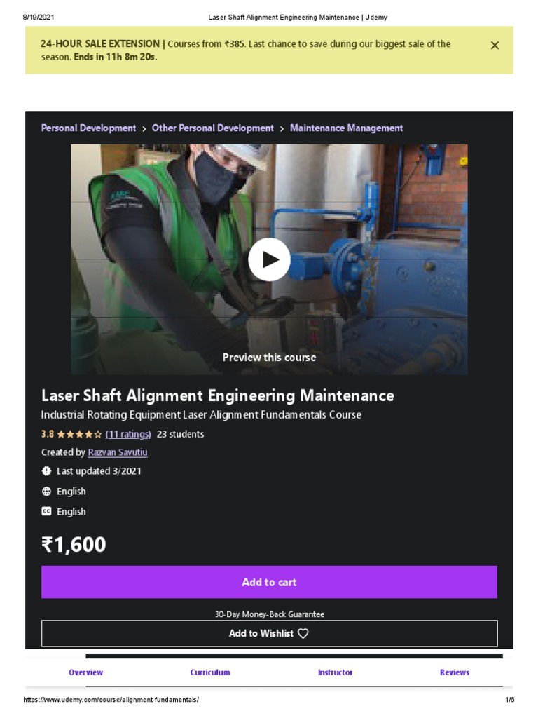 Laser Shaft Alignment Training Course | PDF | Engineering | Mechanical ...