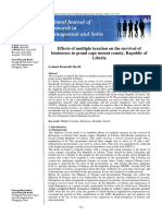 Effects of Multiple Taxation On The Survival of Businesses in Grand Cape Mount County, Republic of Liberia