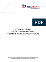 SUPERCARD Most Important Terms and Conditions (MITC)