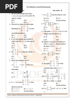 Test Matrices and Determinants 2023