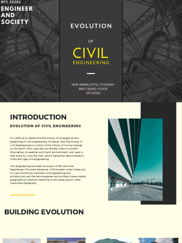 Evolution of Civil Engineering History | PDF | Bridge | Civil Engineering