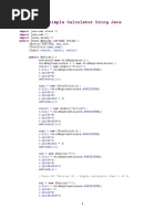 A Simple Calculator Using Java
