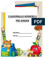 CUADERNILLO NUMERO 6 Pre Kinder