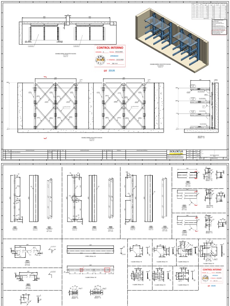 Ensamble Racks Porta Planchas 3D | PDF | Acero | Ingeniería mecánica