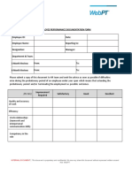 Employee Performance Documentation Form - Probation Period